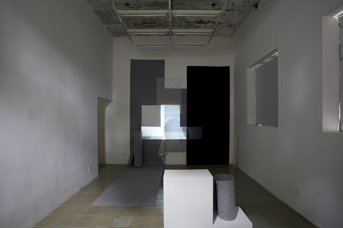 Overview first room of 'Matter of Gradation II: Notes and Standstills'. Solo exhibition at Black Sesame Space in Beijing