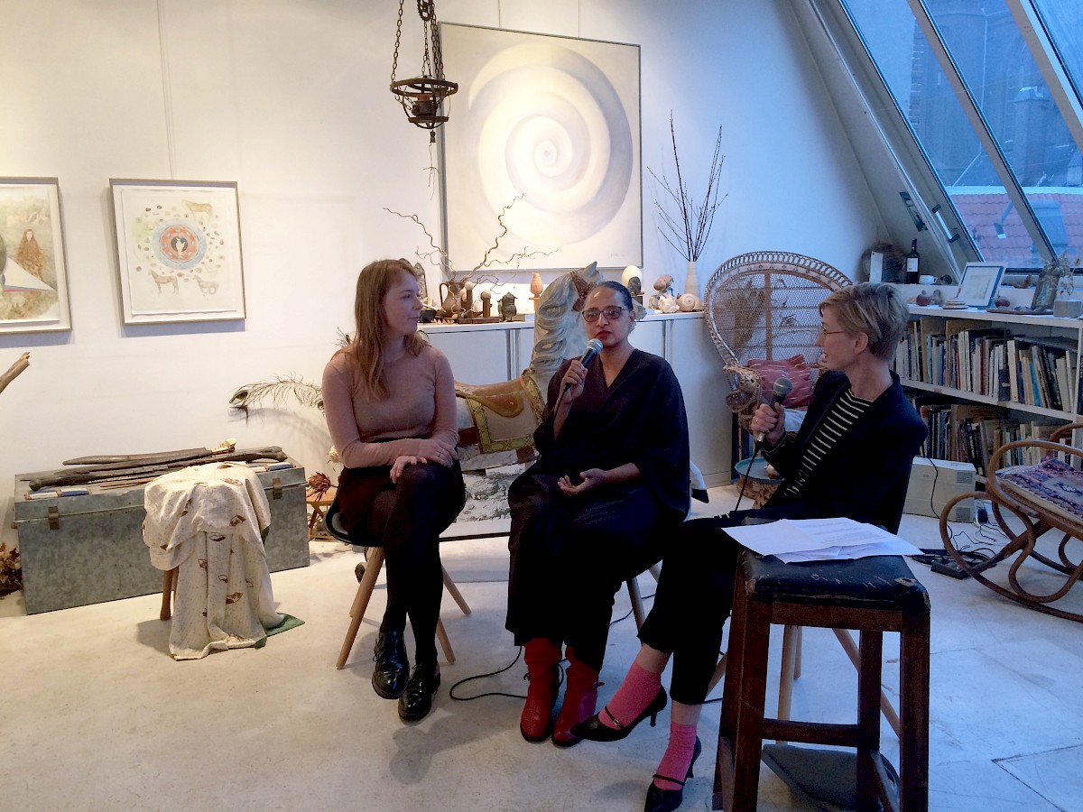 Artist talks with Femmy Otten and Sara Blokland during Amsterdam Art Weekend. Photo: © Charlott Markus